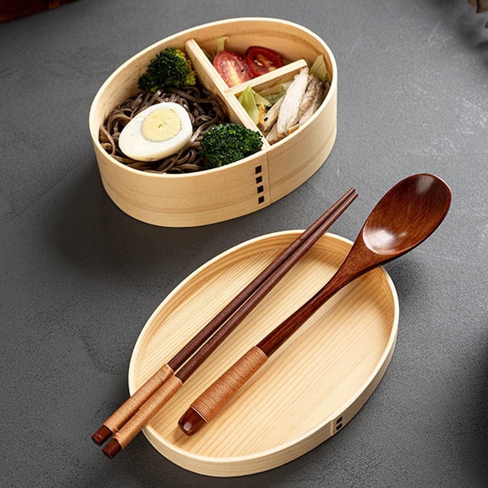 Wooden Bento Box | Eco-Friendly, Lightweight, Leakproof & Multi-Purpose