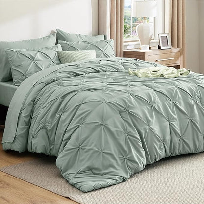 【Buy two get two free】Seven-piece bedding set, pleated bedding set, including sheet, pillowcase and pillowcase