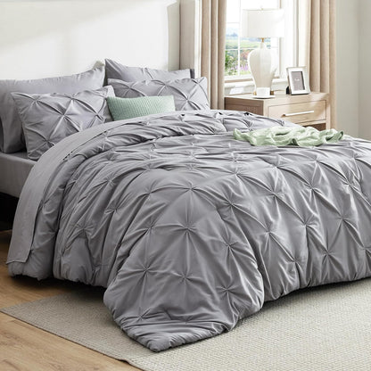 【Buy two get two free】Seven-piece bedding set, pleated bedding set, including sheet, pillowcase and pillowcase