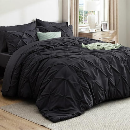 【Buy two get two free】Seven-piece bedding set, pleated bedding set, including sheet, pillowcase and pillowcase
