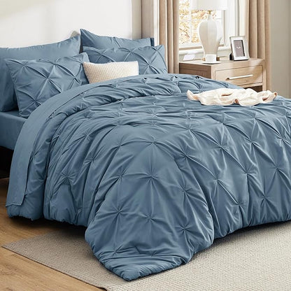 【Buy two get two free】Seven-piece bedding set, pleated bedding set, including sheet, pillowcase and pillowcase