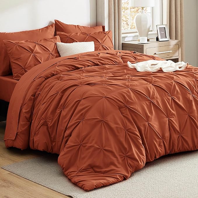 【Buy two get two free】Seven-piece bedding set, pleated bedding set, including sheet, pillowcase and pillowcase