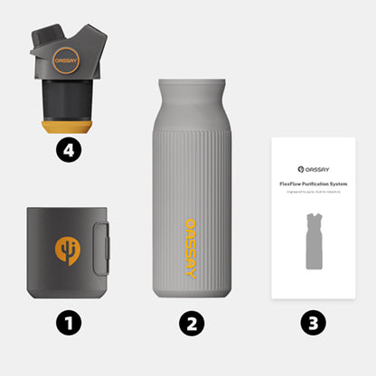 3-in-1 liquid purification water bottle