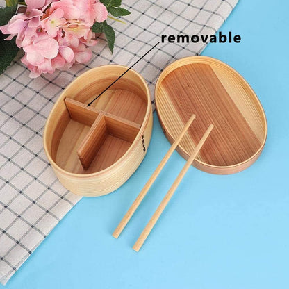 Wooden Bento Box | Eco-Friendly, Lightweight, Leakproof & Multi-Purpose