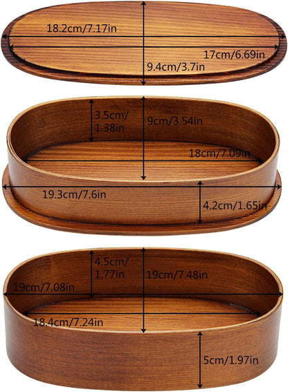 Wooden Multi-Layer Bento Box | Eco-Friendly, Large Capacity, Portable & Durable Food Container