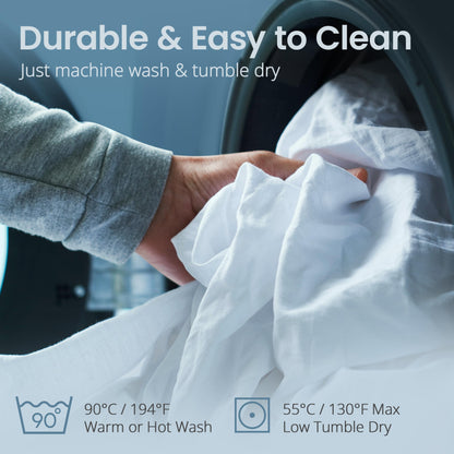 【Buy two get two free】SafeRest Waterproof Queen Size Mattress Protector - Fitted with Stretchable Pockets - Machine Washable Cotton Mattress Cover for Bed