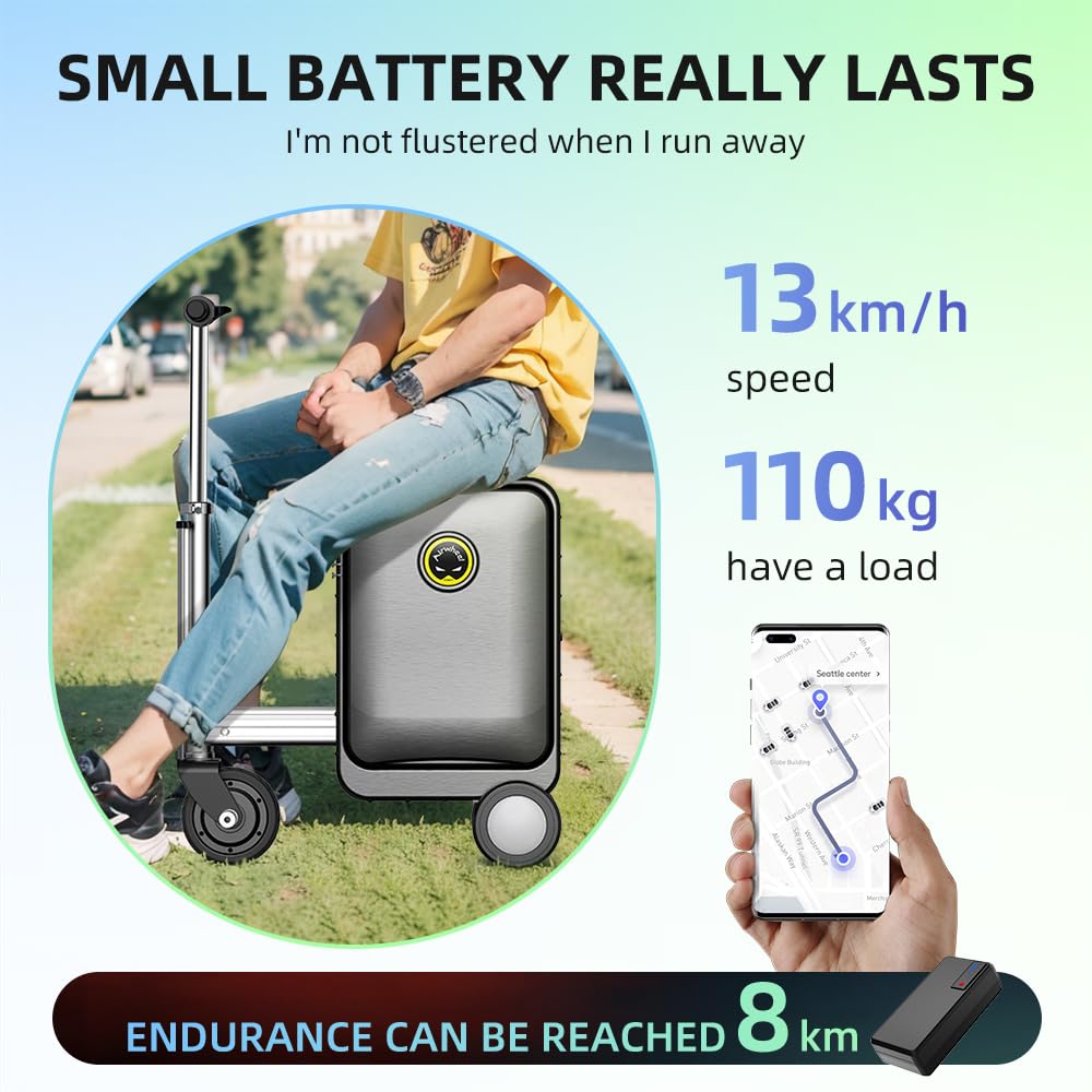 Smart rideable suitcase