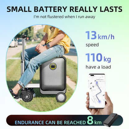 Smart rideable suitcase